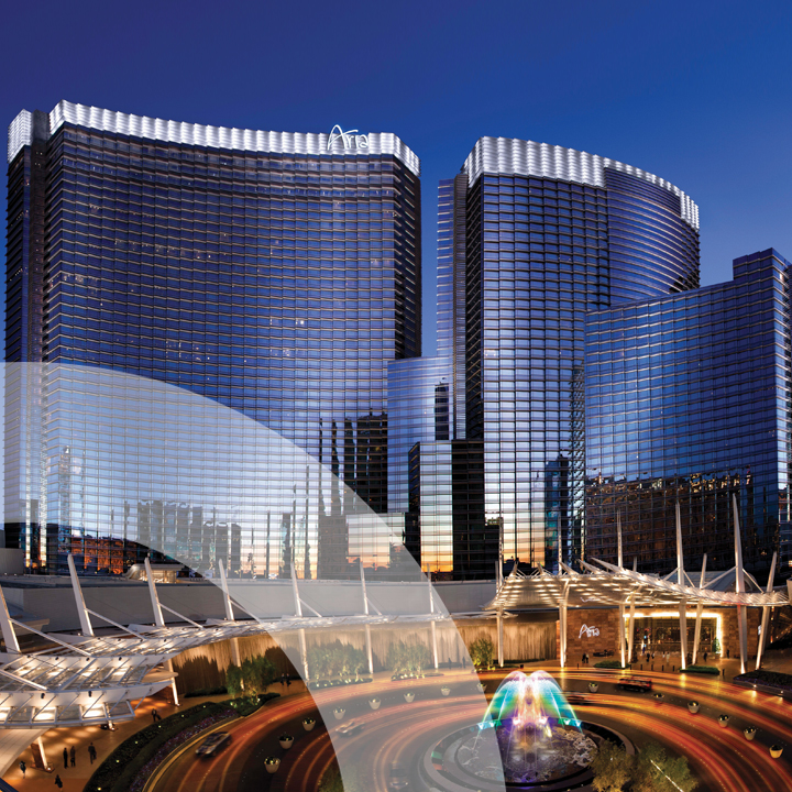 Aria Resort & Casino Night time exterior image